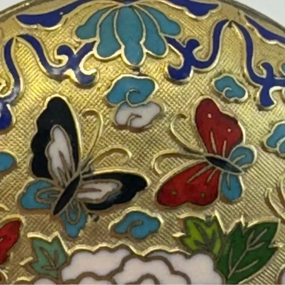 💖 Vintage Cloisonné Trinket Box - Picture 10 of 11